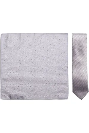 Amanda Christensen Tie & Pocket Square Slips Grey