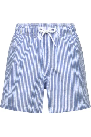 MANGO Multi-Striped Swimsuit Badeshorts Blue