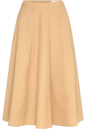 GANT Lightweight Chino Skirt Skirts Knee-length & Midi Skirts Beige