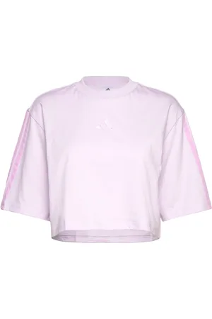 adidas W 3S Sj Tlr T Sport Sport Clothing Sports Tops & T-shirts Sport Crop Tops Sport Short-sleeved Crop Tops Pink