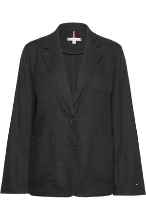 Tommy Hilfiger Ess Linen Regular Sb Blazer Blazers Over D Blazers Black