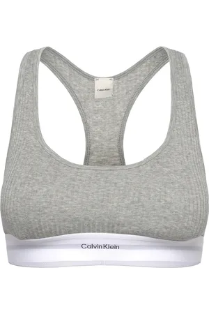 Calvin Klein Lightly Lined Bralette Lingerie Bras & Tops Soft Bras Tank Top Bras Grey
