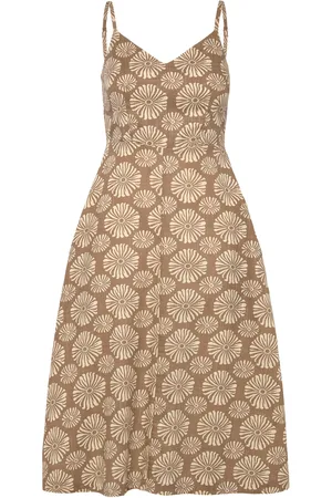Roxy Island Glow Midi Dress Sport Sport Clothing Sport Dresses & Skirts Sport Dresses Beige