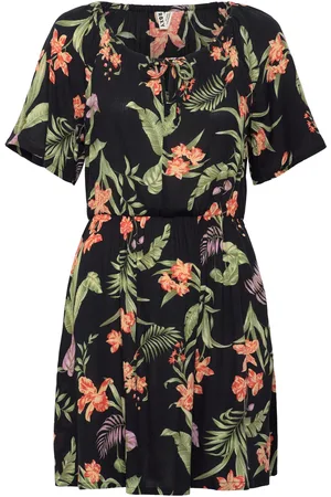 Roxy Tropical Tides Crinkle Sport Sport Clothing Sport Dresses & Skirts Sport Dresses Black