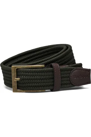Barbour Nevis Web Belt Designers Belts Braided Belt Green