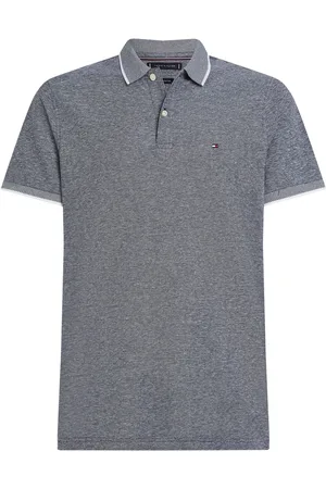 Tommy Hilfiger Linen Pique Reg Polo Tops Polos Short-sleeved Navy
