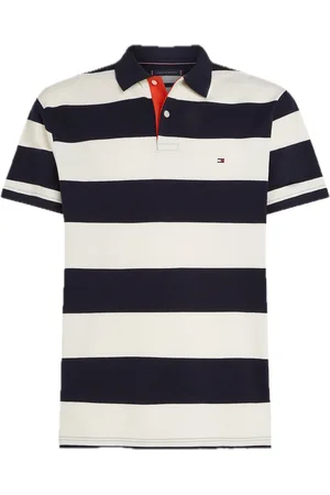 Tommy Hilfiger Blocking Contrast Placket Polo Tops Polos Short-sleeved Navy