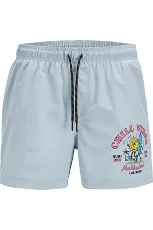 JACK & JONES Jpstmaui Jjswim Leg Print Akm Jnr Badeshorts Blue Jack & J S