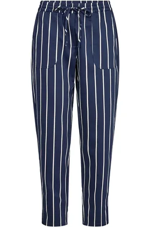 soyaconcept Sc-Akila Stripe Bottoms Trousers Joggers Navy