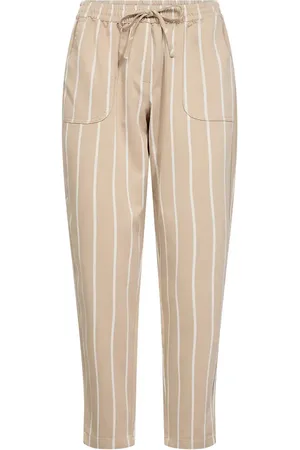 soyaconcept Sc-Akila Stripe Bottoms Trousers Joggers Beige