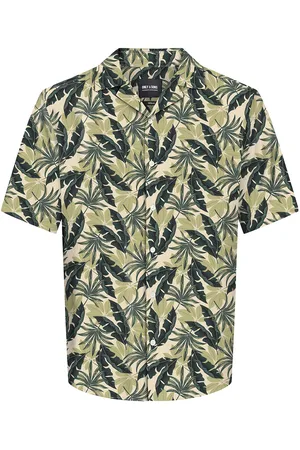 Only & Sons Onswayne Life Aop Ss Viscose Shirt Noos Tops Shirts Short-sleeved Green