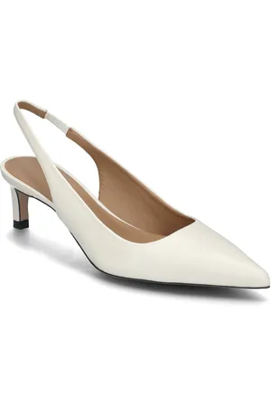 HUGO BOSS Janet_Slb50_Na Shoes Sling Backs Heeled Slingbacks White