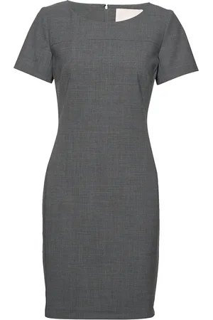 Karen by Simonsen Sydneykb Ss Dress Knelang Kjole Grey