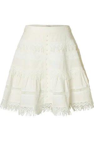 SELECTED Slfsilja Hw Short Skirt Skirts Short Skirts White