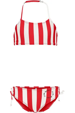 ONLY Kogholiday Rouching Bikini Set Acc Bikini Red