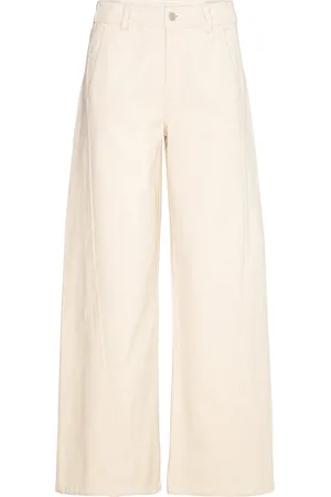 mbyM Lucida-M Bottoms Trousers Wide Leg Cream