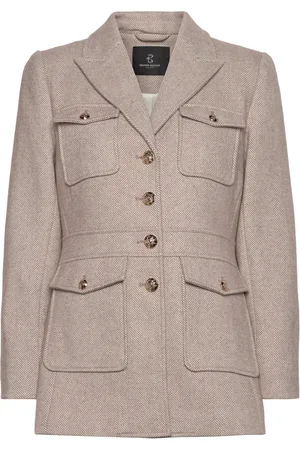 Bruuns Bazaar Scarletbbbaki Jacket Blazers Single Breasted Blazers Beige