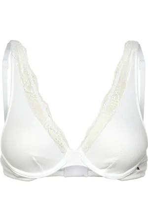 Tommy Hilfiger Unlined Plunge Bra Lingerie Bras & Tops Plunge Bras White