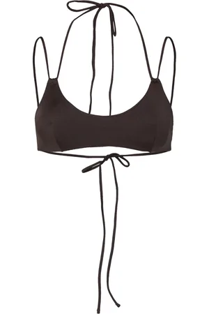 Weekday Bikini Top Swimwear Bikinis Bikini Tops Bandeau Bikinitops Brown