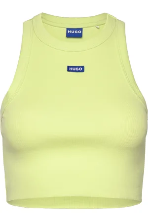 Hugo Blue Baby Tank_B Tops Crop Tops Sleeveless Crop Tops Green