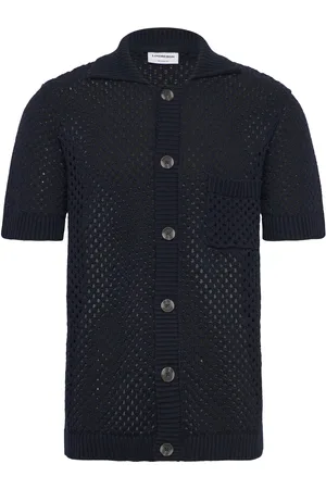 Lindbergh Chrocet S/S Cardigan Tops Knitwear Cardigans Navy