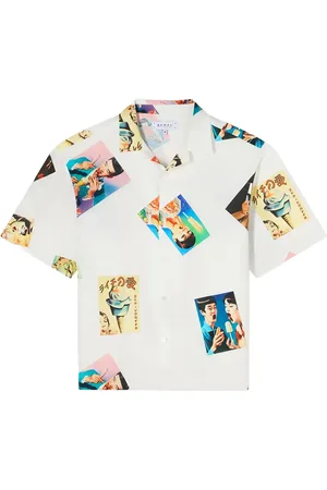 Edwin Aisukurimu Shirt Ss - Multicolor Tops Shirts Short-sleeved Shirts Cream