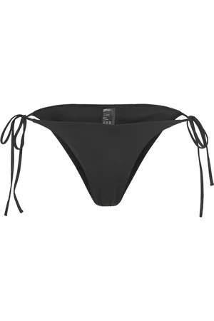 Monki Tanga Bikini Bottom Swimwear Bikinis Bikini Bottoms Side-tie Bikinis Black