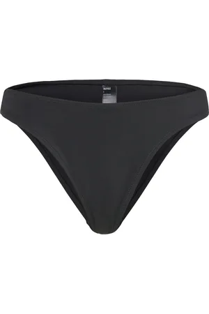 Monki Scooped High-Cut Bikini Bottoms Swimwear Bikinis Bikini Bottoms Bikini Briefs Black