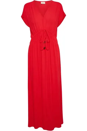 Cream Crallie Dress Maxikjole Festkjole Red