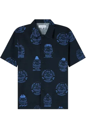 Edwin Emc Shirt Ss - Multicolor Tops Shirts Short-sleeved Shirts Black