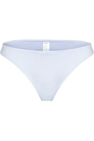Monki Scooped High-Cut Bikini Bottoms Swimwear Bikinis Bikini Bottoms Bikini Briefs Blue