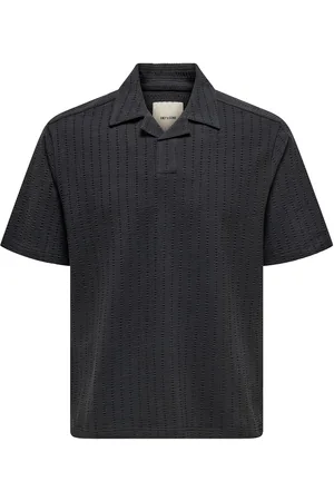 Only & Sons Onsmales Reg 335 Ss Resort Shirt Tops Polos Short-sleeved Black
