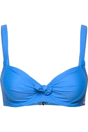 Abecita Capri Unique Bikini Wire Bra Swimwear Bikinis Bikini Tops Wired Bikinitops Blue