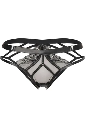 Hunkemöller Nadia Open Brazilian R Lingerie Panties Brazilian Panties Black