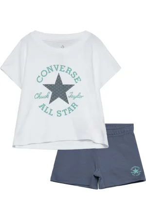 Converse Ks-Knit Short Set Sets Sets With Short-sleeved T-shirt White