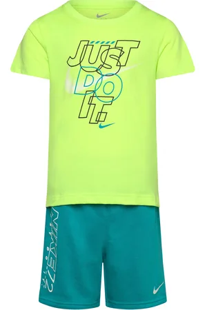 Nike Ks-Knit Short Set Sport Sets With Short-sleeved T-shirt Blue