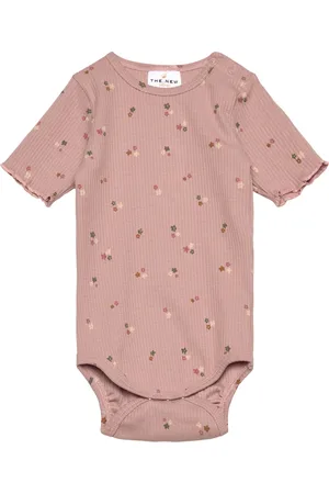 The New Tnsbodelia S_S Rib Body Bodies Short-sleeved Pink