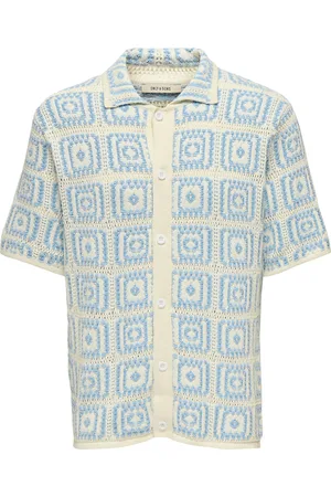 Only & Sons Onsbart Rlx 5 Ss Shirt Knit Tops Knitwear Short Sleeve Knitted Polos Blue