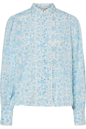 Y.A.S Vips Ls Shirt S. Tops Shirts Long-sleeved Blue