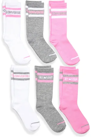 Converse 6W-6Pk Crew Sock Sokker Strømper Pink