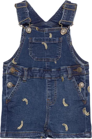 The New Tnstotis Short Denim Dungarees Bottoms Dungarees Navy
