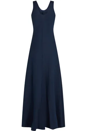 Tommy Hilfiger Textured Linen Tank Maxi Dress Maxikjole Festkjole Navy