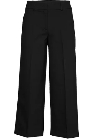 Fiveunits Denafv Crop Bottoms Trousers Wide Leg Black