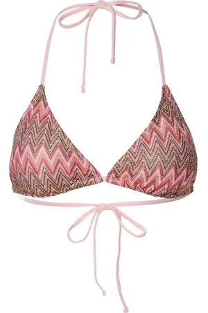 Pieces® Pcada Bikini Knitted Triangle Top Swimwear Bikinis Bikini Tops Triangle Bikinitops Pink