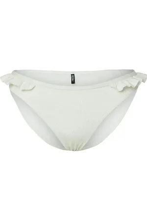 Pieces® Pclada Bikini Brief Sww Bc Swimwear Bikinis Bikini Bottoms Bikini Briefs White
