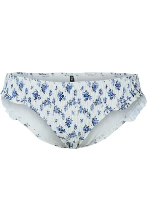 Pieces® Pclira Smock Hw Bikini Brief Bc Swimwear Bikinis Bikini Bottoms Bikini Briefs Blue