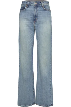 Ralph Lauren High-Rise Wide-Leg Jean Bottoms Jeans Wide Blue