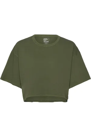 Vans Relaxed Crop Wash Ss Tee Sport Sport Clothing Sports Tops & T-shirts Sport Crop Tops Sport Short-sleeved Crop Tops Green