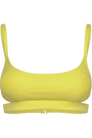 PUMA Women Peekaboo Top 1P Sport Sport Clothing Sport Swimwear Sport Bikinis Yellow