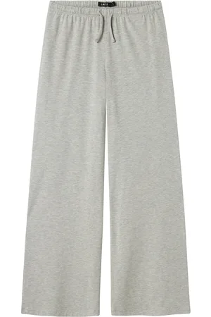 LMTD Nlfbenedicte Lw Wide Pant Bottoms Trousers Grey